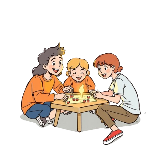 niños jugando juegos de mesa